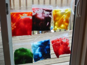 Color mixing in a bag